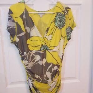 Yellow Floral Top NWOT